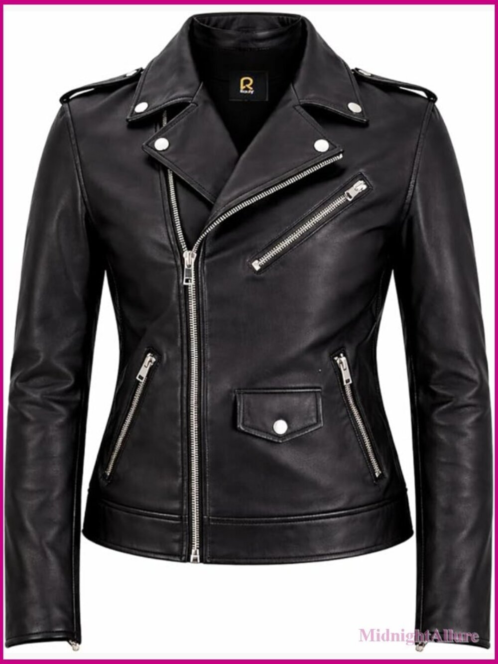 Genuine Leather Motorcycle Jacket Classic Biker Moto Style Layering Fit